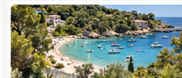 Zonnige baai aan de Franse kust